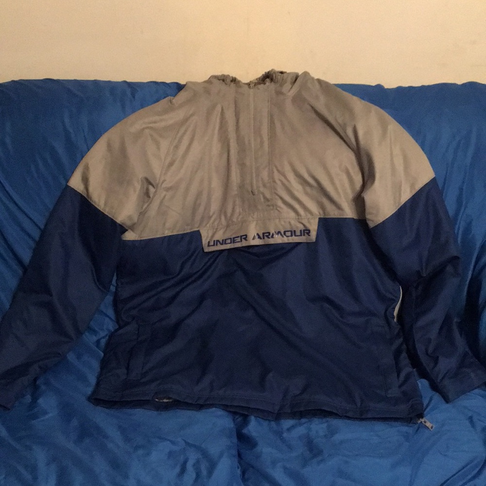 Under Armour Blue and Gray Athletic Windbreaker